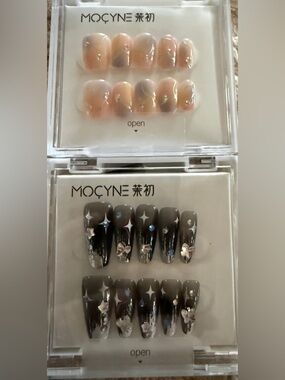 NEW Neutral & Black Press-On Nail Sets - Two Styles